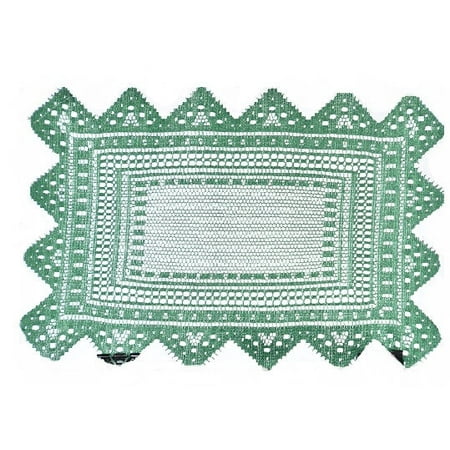 Holiday Lace Placemats Set of 12 in Green - (18