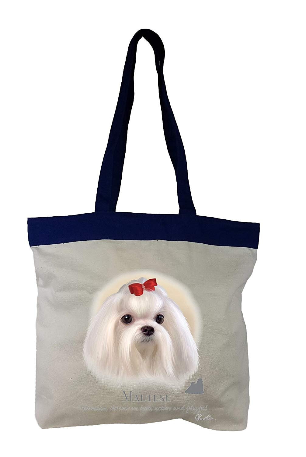 Maltese Dog Breed Eco Friendly Beach or Carry All Shopping Zipper Top
