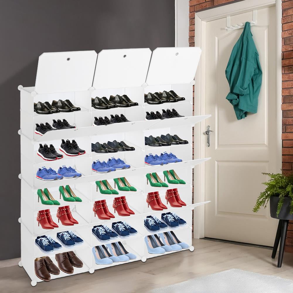 UBesGoo 14 Cubes Stackable Shoe Storage Cabinet Expandable 7-Tier