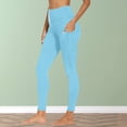 thumbnail image 4 of BUIGTTKLOP Leggings with Pockets for Women High Waisted Yoga Pants Ankle Length Stretchy Slim Fitted Workout Tights, 4 of 8