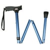 Carex Soft Grip Derby Folding Cane for All Occasions, Blue, Walking Aid, 250 lb Weight Capacity