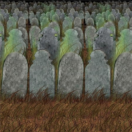 Image of Morris Costumes BG00900 Graveyard Backdrop Party Accessory