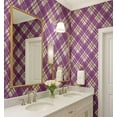 thumbnail image 4 of S4Sassy Self Adhesive Wallpaper, Mosaic Check Print Wallpaper, Purple Removable Diy Vinyl Wall Covering, Textured Peel And Stick Contact Paper For Entryway Accent Wall, Home Decor (25"X 240"), 4 of 9