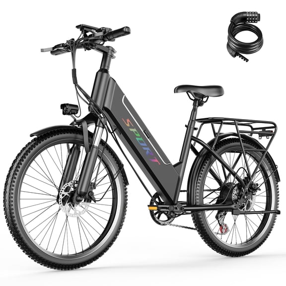ASKGO 1500W Peak 750 Rated Electric Bicycle 48V 10Ah,26'' E-Mountain Ebike 25MPH 45-65Miles Range,Removable Battery Ages16 UL2849