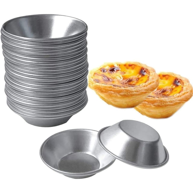 Reusable Baking Cups, Non-Stick Tart Molds For Mini Desserts, Food-Grade Aluminum, Heat And Scratch Resistant Perfect For Various Recipes Including Sweet And Savory Pies, Quiches