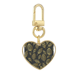 thumbnail image 1 of Golden Leaf dibujo arte vegetal Llavero de metal en forma de corazón dorado, 1 of 3