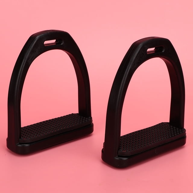 Estribos De Plástico De 13 Cm, Estribo De Caballo De Doma Compuesto Negro, Hierro Medio, Otros Suministros, Hierros Juveniles Individuales De Goma Para Adultos