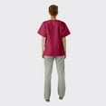 thumbnail image 3 of SPECTRUM UNIFORMS Scrub Tops Tunic Tops with Snap Front Women V-Neck Soft Fabric Ideal for Medical Professionals, Hospital and Lab Work Wear Wine, 3 of 5