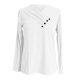 thumbnail image 5 of MHFRRA Camiseta Informal de Manga Larga con Cuello Redondo para Mujer, Básica, de Color Liso, para Uso Diario, Cómoda y Holgada. Blanco, 5 of 5