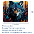 thumbnail image 5 of Wolf Printed Square Desk Pad, 8.3x9.8 Inch Non-Slip Rubber Bottom Gaming Mousepad, Desk Mat for Office and Gaming, 5 of 6