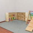 thumbnail image 2 of RRI Goods Montessori Birch Wood Folding Bookcase with Casters, Preschool, Classroom, Daycare Mobile Toy Organizer, 2 of 8