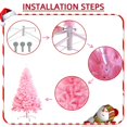 thumbnail image 3 of Árbol de Navidad Dream Loom de 4 pies, rosa, con puntas de 300 ramas, 3 of 9