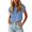 Blue, variant on Conairie Short Sleeve Shirts for Womens Casual Loose Crew Neck T Shirts Cropped Fashion Elegant Comfy Basic Work Tee Vacation Clothes Beige L