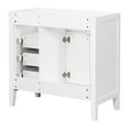 thumbnail image 4 of 36" Bathroom Vanity without Sink, Freestanding Bathroom Vanity Cabinet with 3 Drawer and 2 Doors, Single Basin Vanity Set for Bathroom, Cabinet Base Only, White, 4 of 7