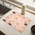 thumbnail image 5 of Dish Drying Mat Absorbent Dish Drainer Kitchen Counter 15.7x11.8inch Dish Drying Pad for Countertops Sinks Draining Racks Pink and Peach Halloween Pattern, 5 of 9