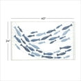 thumbnail image 3 of DecMode Blue Metal Spotted Fish Wall Decor with White Frame, 3 of 12