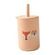 thumbnail image 5 of Vaso de silicona para bebé, para niños, a prueba de fugas, con pajita, antideslizante, para entrenamiento zorros, 5 of 9