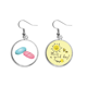 thumbnail image 1 of Productos de cuidado de la salud Pill Pattern Pendiente Sol Flor Pendiente Joyas Moda Unbranded M, 1 of 3