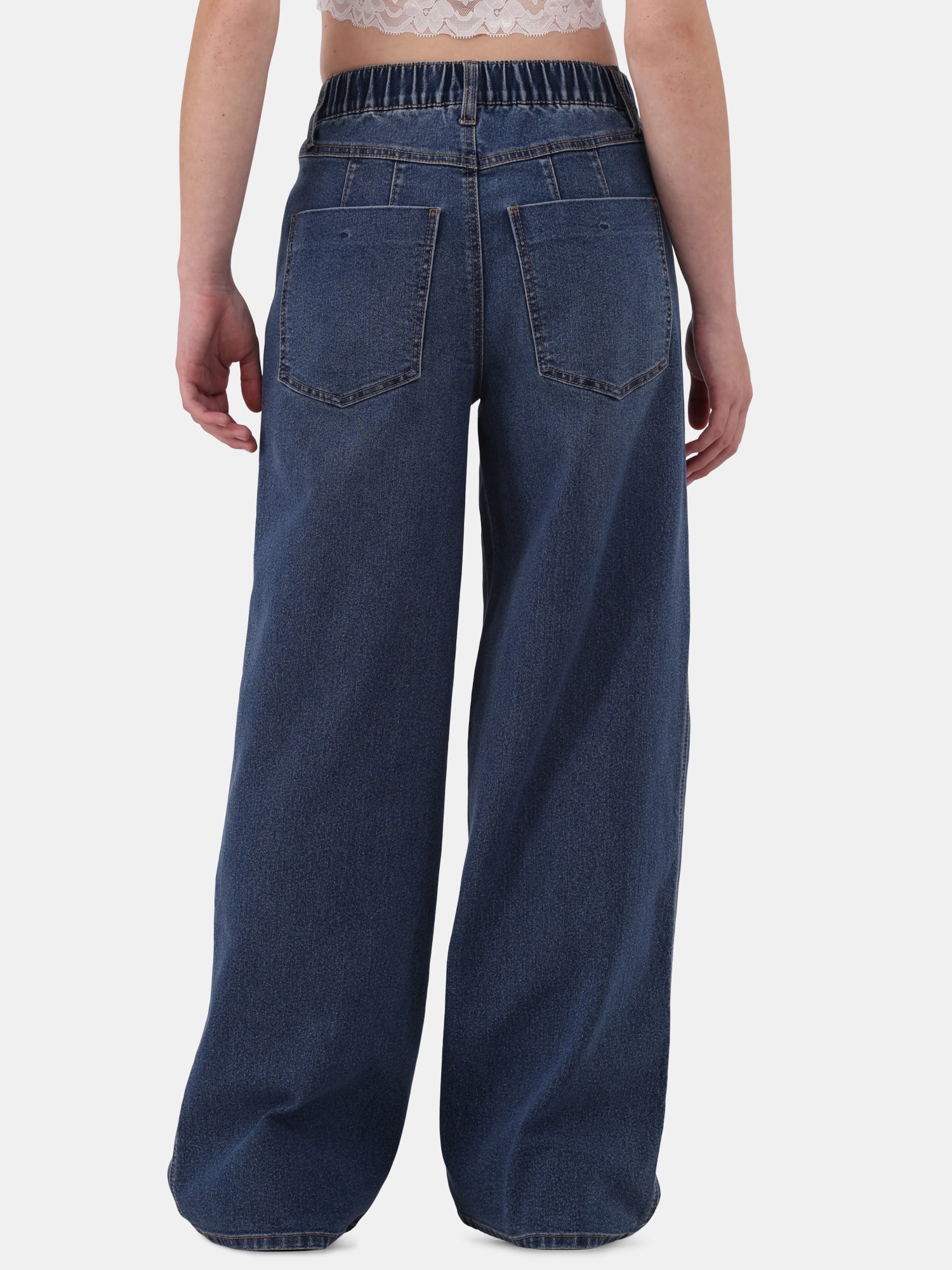 No Boundaries Baggy Wide Leg Jeans, Women's and Women's Plus