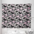 thumbnail image 1 of Butterfly Tapestry, Ornamental Romantic Summer Vegetation Vibrant Backdrop Monochrome Animals, Fabric Wall Hanging Decor for Bedroom Living Room Dorm, 5 Sizes, Taupe Pink Black, by Ambesonne, 1 of 1