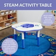 thumbnail image 4 of ECR4Kids Flower Resin Dry-Erase Adjustable Activity Table with Removable Storage Bin, Blue, 4 of 8