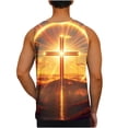 thumbnail image 4 of QSAWXQZ Men's Graphic Tank Tops Jesus Cross Printed Sleeveless T Shirts Christian Lightweight Breathable Muscle Shirts Athletic Summer Beach Casual Wear XL, 4 of 6