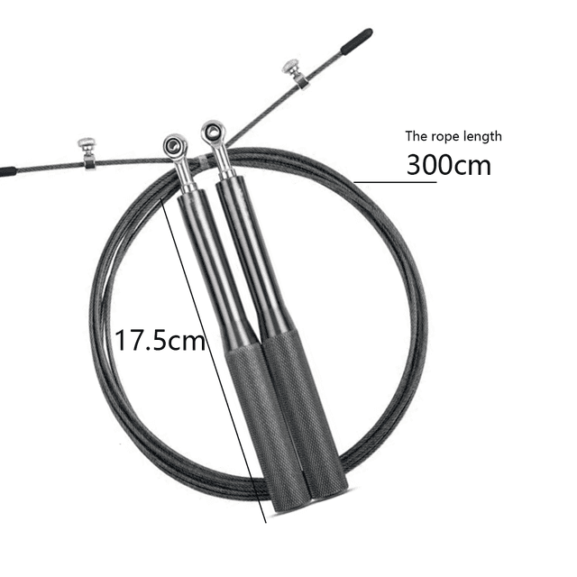 Skipping Rope, Adjustable Length, Anti-Slip Aluminum Handles, forMMA, Fitness Workouts , Training