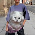 thumbnail image 2 of Blusa informal de manga corta con estampado de animales y manga corta para mujer Fridja  gope3446, 2 of 6