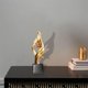 thumbnail image 4 of Estatua de arte abstracto, estatuas decorativas, souvenir, figura de resina, escritorio Oro, 4 of 7