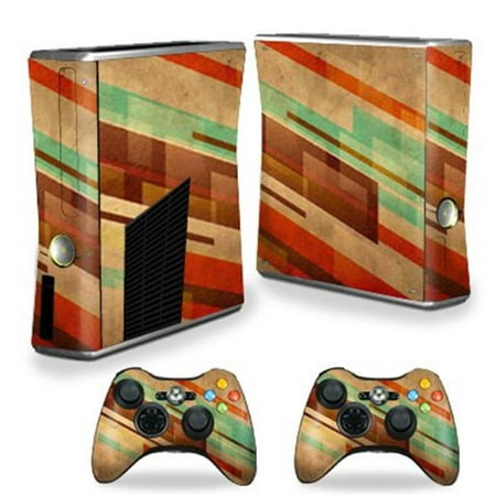 MightySkins XBOX360S-Abstract Wood Skin Decal Wrap Cover for Xbox 360 S Slim Plus 2 Controllers - Abstract Wood Each Microsoft Xbox 360 S Slim Skin kit is printed with super-high resolution graphics with a ultra finish. All skins are protected with MightyShield. This laminate protects from scratching  fading  peeling and most importantly leaves no sticky mess guaranteed. Our patented advanced air-release vinyl guarantees a perfect installation everytime. When you are ready to change your skin removal is a snap  no sticky mess or gooey residue for over 4 years. This is a 8 piece vinyl skin kit. It covers the Microsoft Xbox 360 S Slim console and 2 controllers. You can t go wrong with a MightySkin. Features Skin Decal Wrap Cover for Xbox 360 S Slim Plus 2 Controllers Microsoft Xbox 360 S decal skin Microsoft Xbox 360 S case Tan Teal Art Squares Cubes 3D street Microsoft Xbox 360 S skin Microsoft Xbox 360 S cover Microsoft Xbox 360 S decal Add style to your Microsoft Xbox 360 S Slim Quick and easy to apply Protect your Microsoft Xbox 360 S Slim from dings and scratchesSpecifications Design: Abstract Wood Compatible Brand: Microsoft Compatible Model: Xbox 360 Slim Console - SKU: VSNS60543