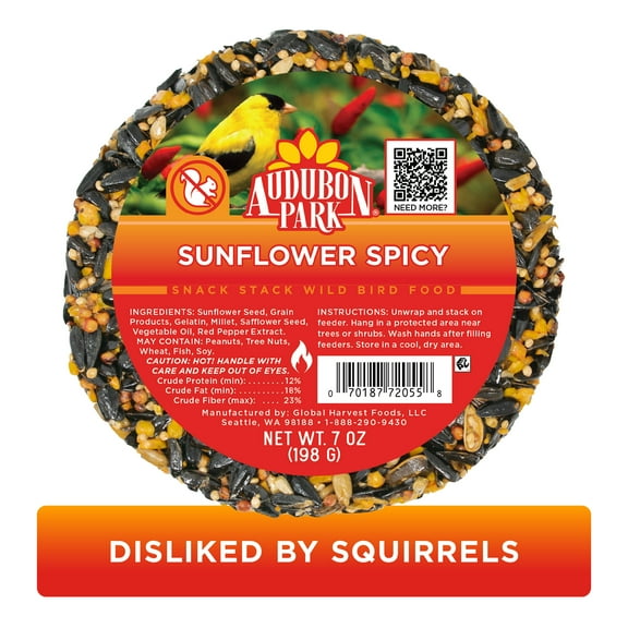 Audubon Park Spicy Snack Stack Wild Bird Food, Dry, 1 Count per Pack, 7 oz.