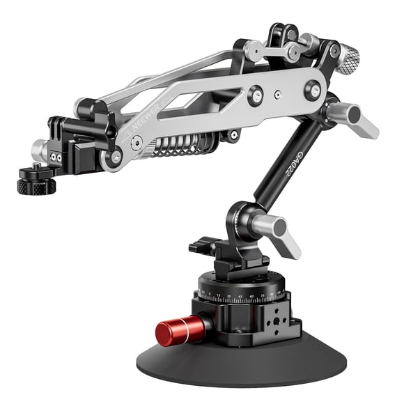 NEEWER Hydraulic Boom Arm with Vacuum Suction Cup Car Mount, Quick Release NATO Rail, 360° Pan Base Compatible with Hero 13 12 DJI Pocket 3 Insta360 X4 X3 Action Camera, 18oz/500g Max Load, GA022