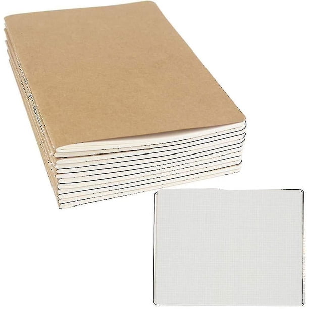 Paquete de 5 cuadernos de bocetos en blanco para viajeros, estudiantes, oficina, cuaderno diario, cuaderno Hy