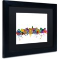 thumbnail image 2 of Trademark Fine Art 'Madison Wisconsin Skyline' Canvas Art by Michael Tompsett, Black Matte, Black Frame, 2 of 4