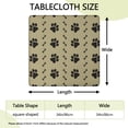 thumbnail image 2 of Paw Prints and Bones Square Fitted Tablecloth with Elastic Edge,Square Table Cover,Washable Elastic Table Cover for Home Kitchen Party Decor 34"x34", 2 of 6