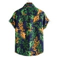 thumbnail image 4 of Men Clearance LYXSSBYX Mens Shirts Short Sleeve Button down Men's Hawaiian Shirt Short Sleeves Printed Button Down Summer Beach Shirts Tops, 4 of 9
