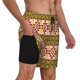 thumbnail image 2 of Fotbe Aztec Traje de Baño para Hombre – Shorts de Natación de Secado Rápido con Forro y Bolsillos-Small, 2 of 6
