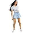 thumbnail image 2 of Now This Womens Cotton Denim Trumpet Shorts Sora 27, 2 of 8