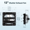 thumbnail image 2 of Avobird 12 inch WindowWall Mounted Ventilation Exhaust Fan,1500 CFM High-Speed ,Industrial Fan for Home Garage Office, 2 of 7
