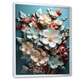 thumbnail image 2 of Designart "Elegance In Paper Mache Plumeria Blossoms I" Plumeria Floater Framed Wall Art Prints, 2 of 5