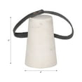 thumbnail image 4 of Marble Cone Sculpture Figurine with Leather Handle for Home and Bathroom Decor - Decorative Object for Office and Room - Ornament for Living Room, Shelf and Coffee Table Display - 5", Black & White, 4 of 13