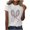 White, variant on Womens Easter Tops 2025 Summer Casual Printed T-Shirt with Round Neck and Short Sleeves for Daily Wear