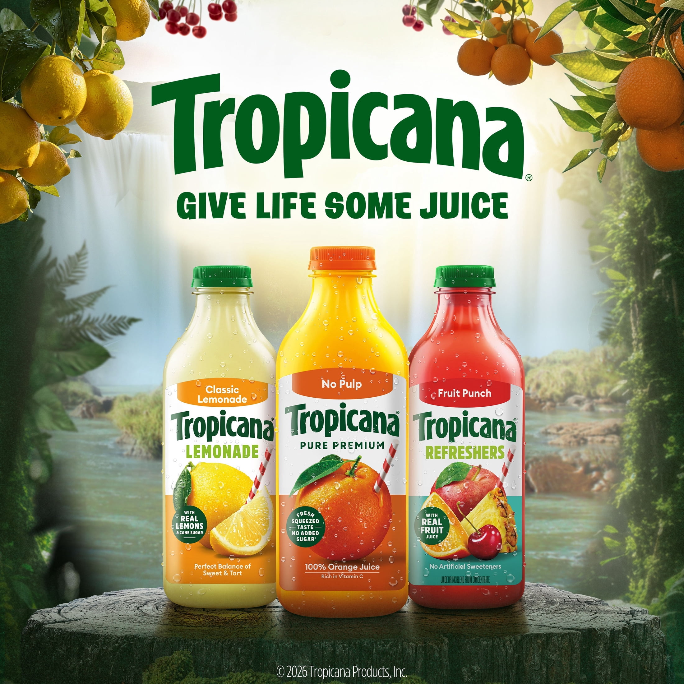 Tropicana Classic Lemonade, Made with Real Lemons, 46 fl oz Bottle