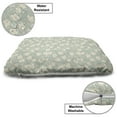 thumbnail image 3 of Vine Pet Bed, Antique Pastel Gourd Field Pattern with Large Leaves and Spiral Vines, Chew Resistant Pad for Dogs and Cats Cushion with Removable Cover, 24" x 39", Almond Green and Beige, by Ambesonne, 3 of 4