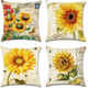 thumbnail image 1 of Fundas De Cojínes De Algodón Y Lino Doble Lado Girasoles 4 Pz, 1 of 5