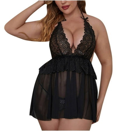 

Pajama Sets for Women Soft Womens Pajama Sets New Sexy Women Lace Sexy Lingerie Large Size Rose Lace Suspenders Large Size Sling Nightgowns for Women Christmas Family Pajamas Matching Sets