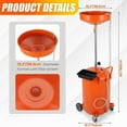 thumbnail image 3 of Towallmark Waste Oil Drain Tank, 20 Gallon Portable Oil Drain Container With Adjustable Funnel 38 65", Air Operated Fluid Transfer System With 360° Wheels Toolbox, 3 of 7