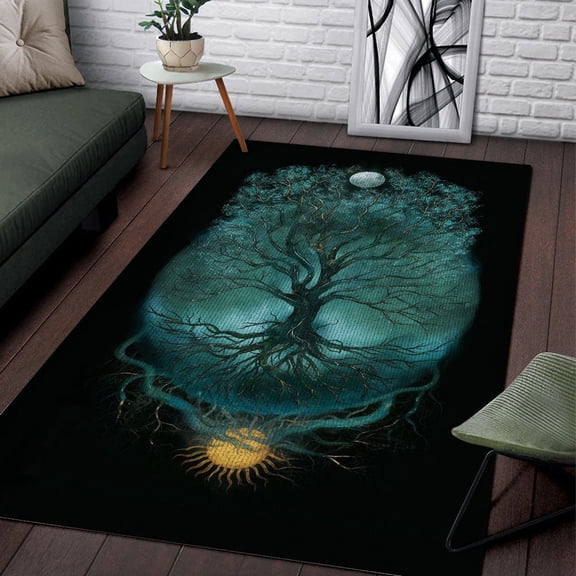 Celtic Tree of Life Rug Carpet Outdoor Home Decorative Area Rug Bedroom Area Rug Hallway Bedroom Bathroom Outdoor Living Room Dcor 2x3 3x5 4x6 5x85x8 ft Area Rug