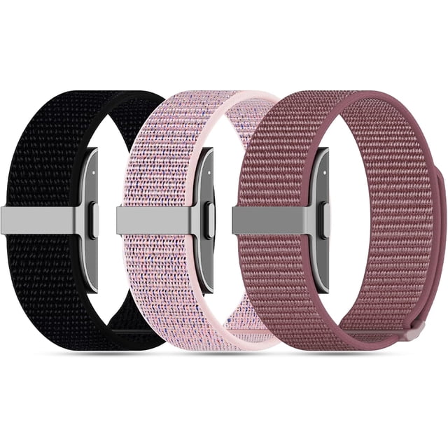 Paquete de 3 correas de reputo deportivas de nailon coatibl con la banda de salud Hume Health, correa de reputo suave y transpirable para pulsera de reputo para rastreador de