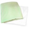 Seed Sprout Basics 2-Pack Crib and Toddler Sheet Sets, Green Apple Gingham and White